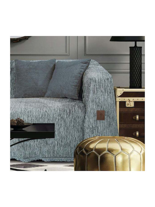 Greenwich Polo Club 2750 Ριχτάρι Διθέσιου Καναπέ Chenille 180x250εκ. Γκρί Ανοιχτό