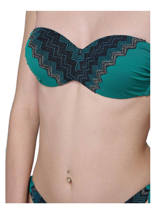 Trägerloses Bikinioberteil Grün