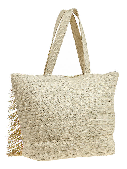 Verde 14-182 Stroh Strandtasche Grün