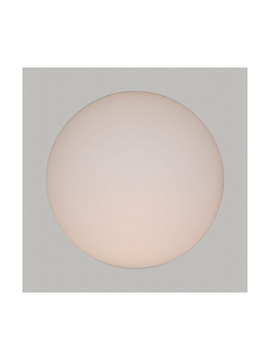 Atmosphera Outdoor Floor Lamp Globe LED for Exterior Space with Warm White Light IP44 White