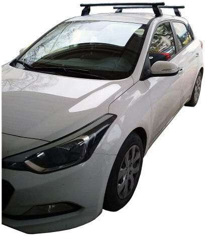 Menabo Aluminum Car Roof Bars AL1 - 3360MB 112cm for Hyundai i20 5D 2014-2020 Set with Roof Rack Legs Silver