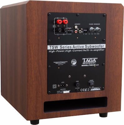 Taga Harmony TSW-90 v.3 Самоусилващ Субуфер с Говорител 10" 90W Орехи