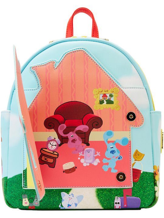 Loungefly Blues Clue's Open House Kinder Rucksack Rucksack Bunt 22.9cmx11.4cmx26.7cmcm Nickelodeon Blues Clues Tag der offenen Tür Mini Loungefly Blues Clue's Open House Kinder Rucksack Rucksack Bunt 22.9cmx11.4cmx26.7cmcm Nickelodeon Blues Clues Tag der offenen Tür Mini