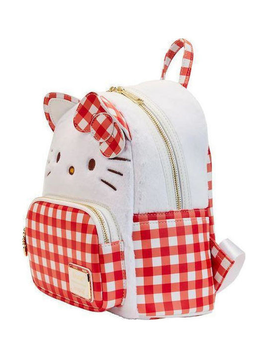 Loungefly Hello Kitty Gingham Kinder Rucksack Rucksack Bunt 21.6cmx10.6cmx28cmcm Sanrio Hello Kitty Karo-Cosplay Mini