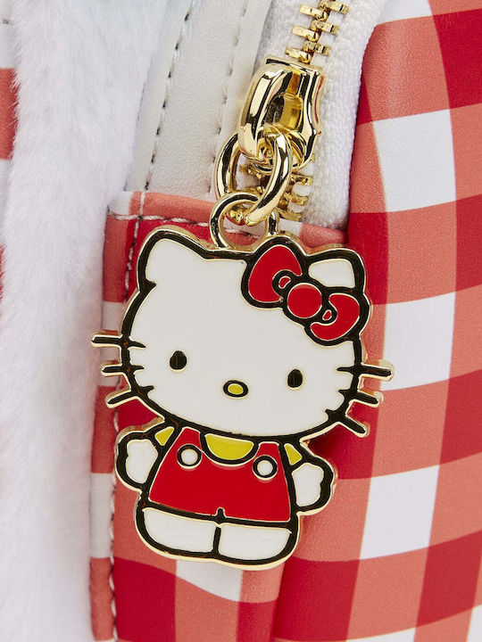 Loungefly Hello Kitty Gingham Kinder Rucksack Rucksack Bunt 21.6cmx10.6cmx28cmcm Sanrio Hello Kitty Karo-Cosplay Mini