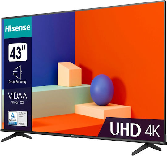 Hisense Smart Τηλεόραση 43" 4K UHD LED A6K HDR (2023) 43A6K