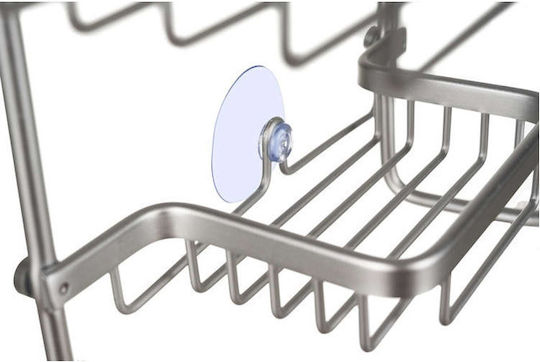 Malatec 000 An der Wand montiert Badezimmerregal Metallisch mit 3 Regalböden 28.5x14x63cm Silber