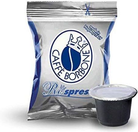 Caffe Borbone Kapseln Espresso Miscela Blu Kompatibel mit Maschine Nespresso 50Mützen