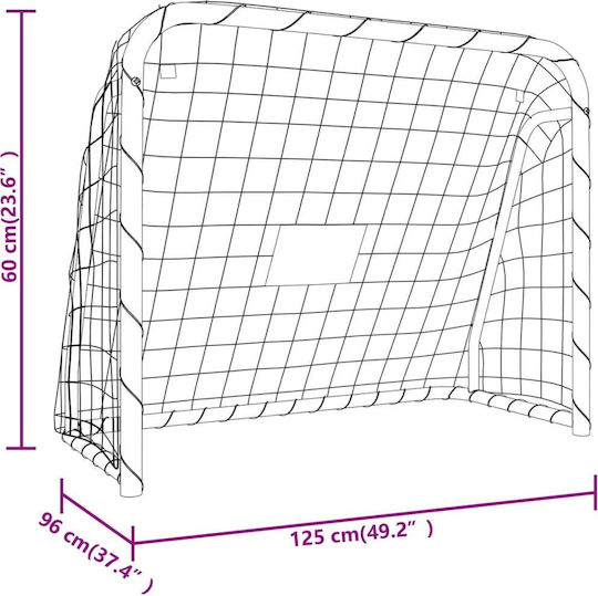 vidaXL Fußballtor 125x96x60cm 1 Stück