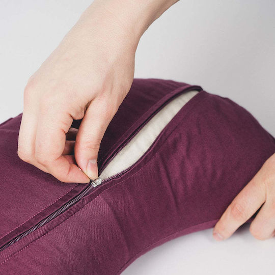 Lotus Crafts Shanti Yoga Pillow in Purple Color