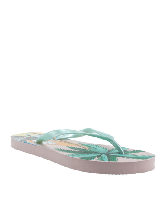 Mitsuko Frauen Flip Flops in Türkis Farbe