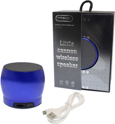 Treqa Bluetooth-Lautsprecher 5W mit Radio und Batterielaufzeit bis zu 8 Stunden Blau