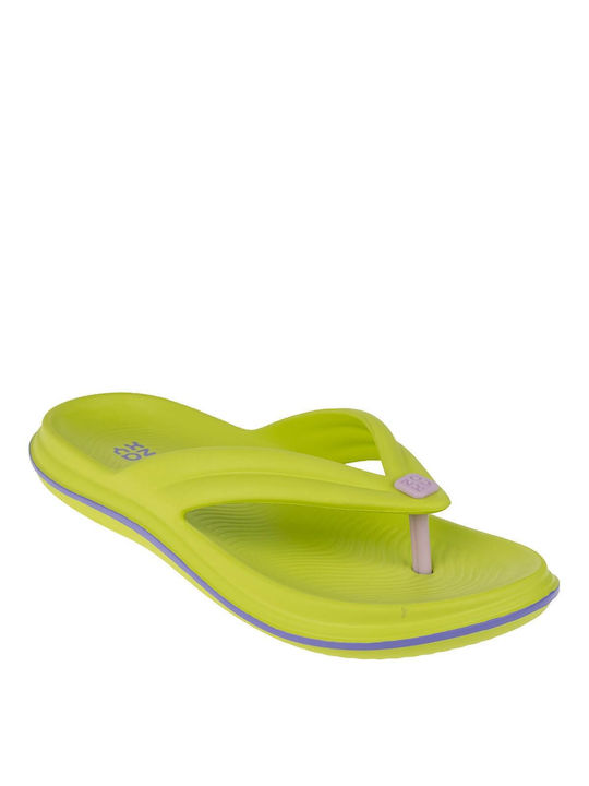 Zaxy Women's Flip Flops Neon Yellow