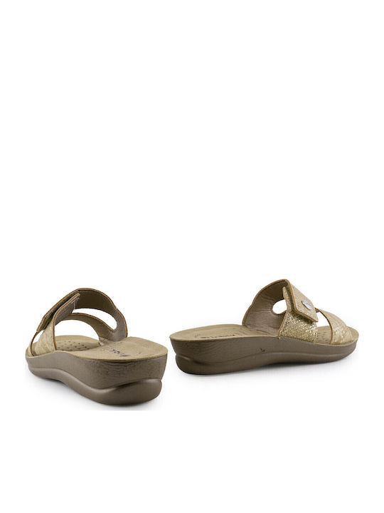 Flache Sandalen für Damen in Beige Farbe