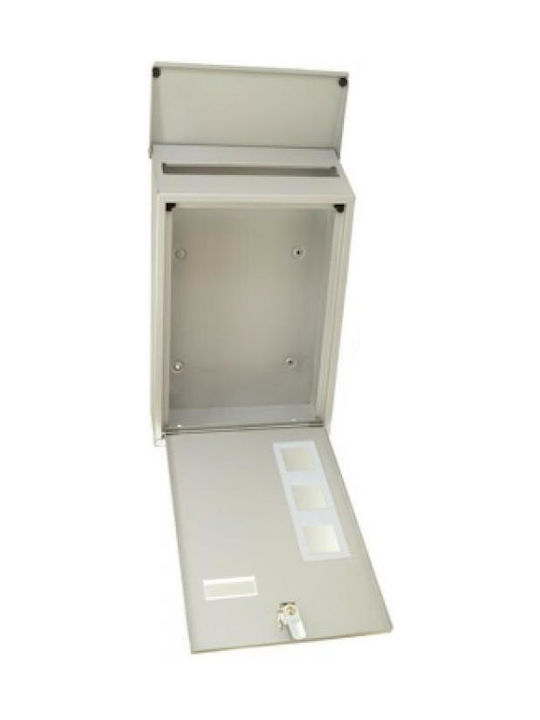 F.F. Group Cutie Poștală pentru Exterior Metalic în Culoarea Gri 25x10x40cm