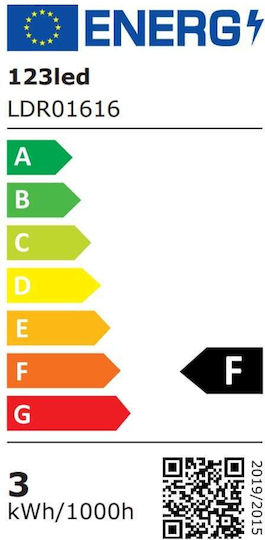 123led Λάμπα LED 2.8W για Ντουί E14 Θερμό Λευκό 250lm Dimmable