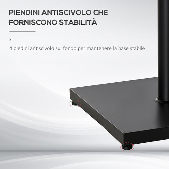 Outsunny Stand de umbrelă din Metal Negru 45x45x39cm