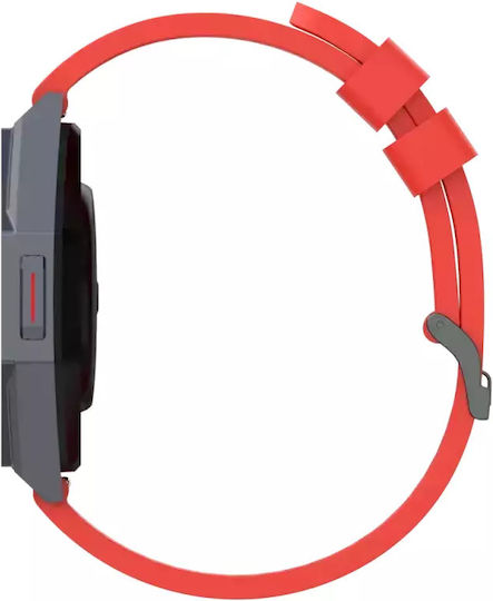 Canyon Otto SW-86 Αδιάβροχο Smartwatch με Παλμογράφο (Κόκκινο)
