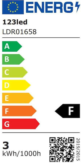 123led Λάμπα LED 2.8W για Ντουί E14 Θερμό Λευκό 250lm
