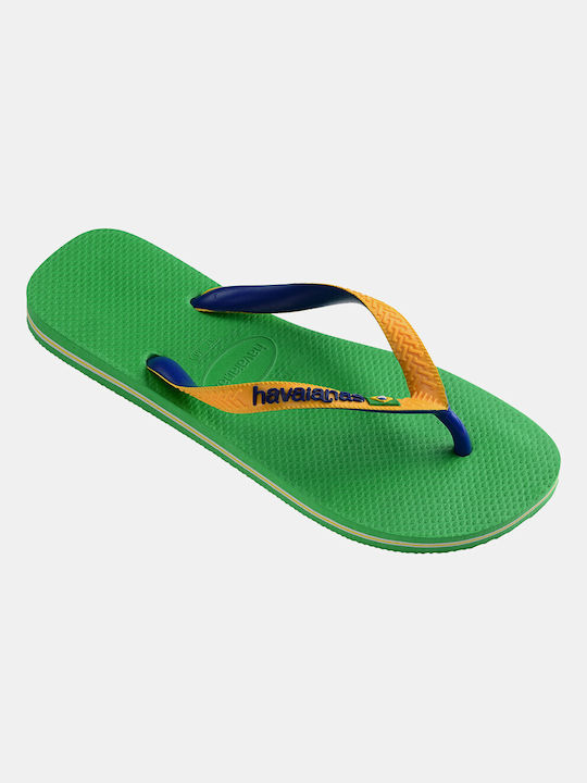 Havaianas Men's Flip Flops Leaf Green/Marine Blue