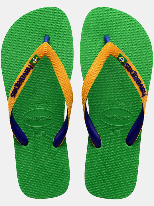 Șlapi pentru copii Flip Flops Galbene Brasil