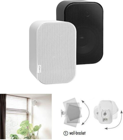 Artsound Παθητικά Επιτοίχια Ηχεία 60W (Ζεύγος) 11.5x11.2x18εκ. Μαύρα UNI30 B