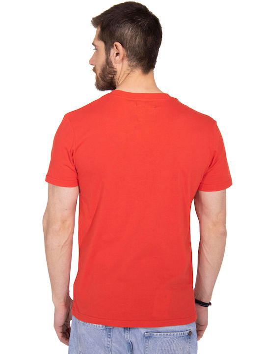 SUNDEK LOGO T-SHIRT MEN'S M057TEJ920-615 (615/VINTAGE SCARLET)