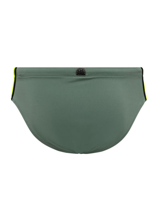 SUNDEK 'DIWALTER' SLIP SWIMSUIT MEN'S M279SSL300-604 (604/DARK AR.GREEN #8)