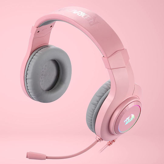 Redragon H270P Over Ear Gaming Headset with Connection 2x3.5mm / USB Pink