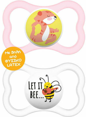 Mam Pacifiers Rubber Air Tiger - Bee Pink for 16+ months 2pcs