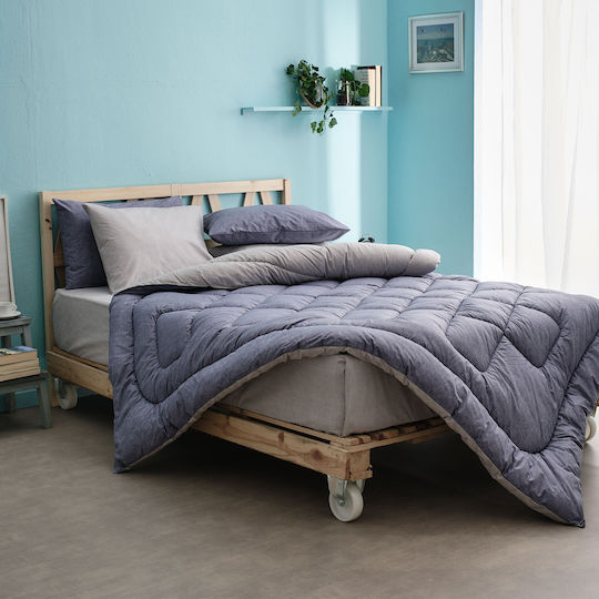 Charalambidis Textiles Solid Сет Калъфки за Възглавници с корица за плик Бежов 52x72см.