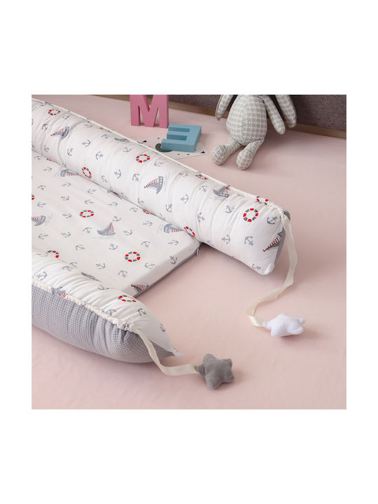 Beauty Home Βρεφικό Μαξιλάρι Φωλιά Γκρι 53x88εκ.