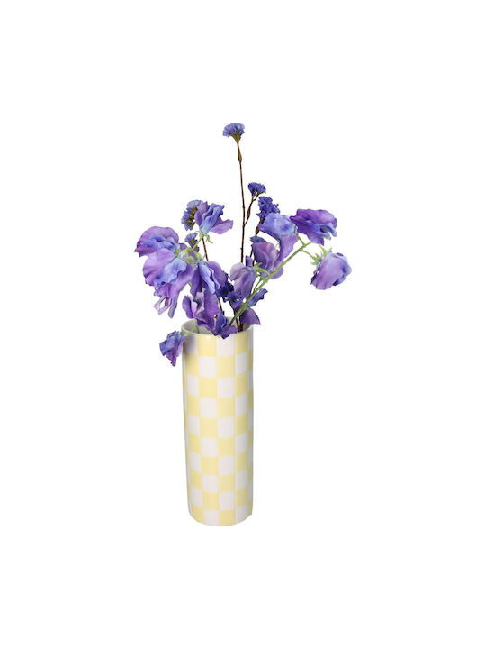 ArteLibre Decorative Vase Yellow 10.7x10.7x30.7cm