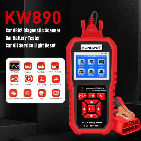 Konnwei KW-890 Car Diagnostics Digital Tool OBD 2 KW-890