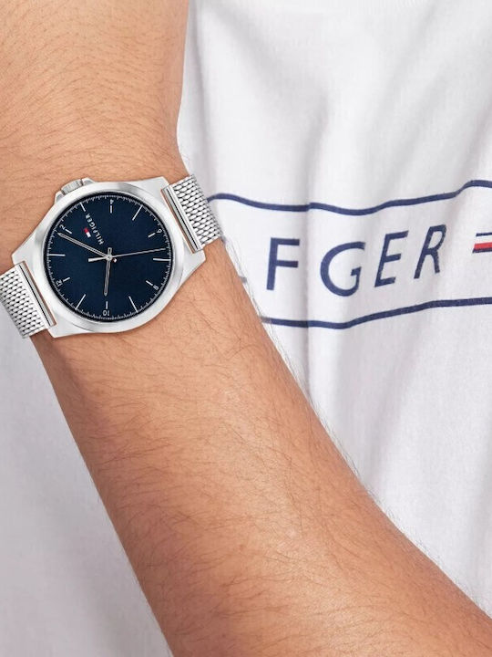 Tommy Hilfiger Norris Men's Watch 44mm Chronograph Battery with Silver Stainless Steel Bracelet