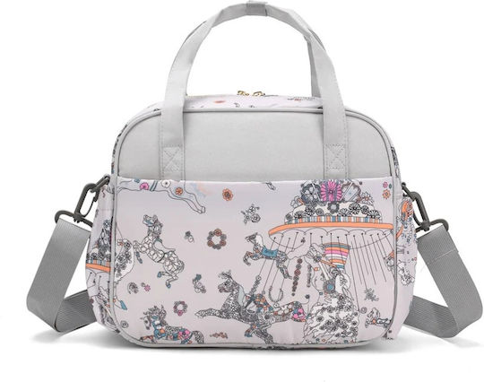 Lequeen Shoulder/Hand Diaper Bag Unicorn Gray 40x10x40cm.