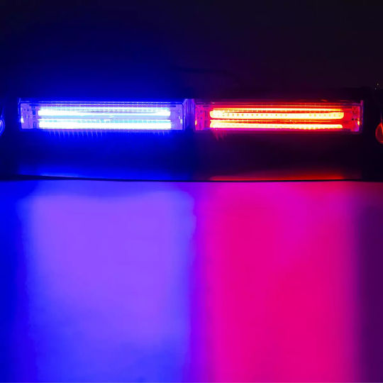 Far Auto LED 12 / 24V Impermeabil 7cm cu Iluminare Roșie / Albastră