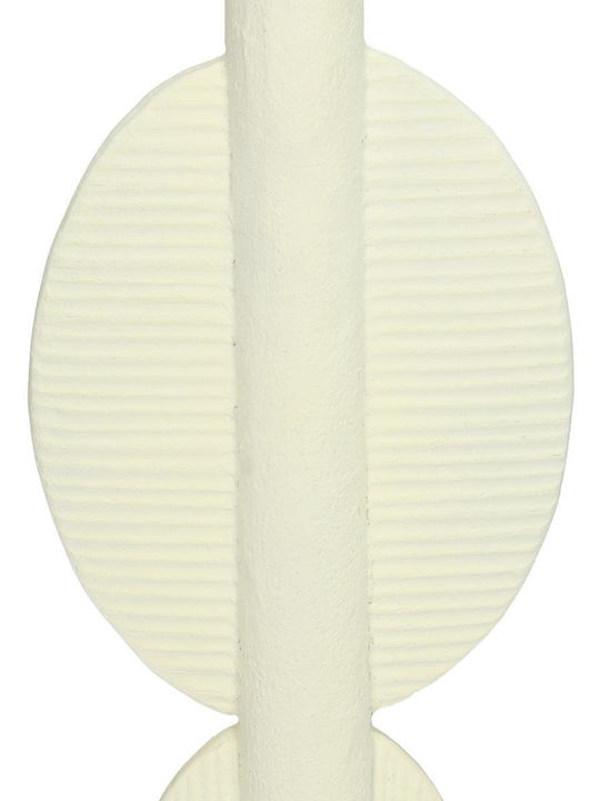 ArteLibre Kerzenhalter Polyresin in Weiß Farbe 12.3x9.7x22.2cm 1Stück