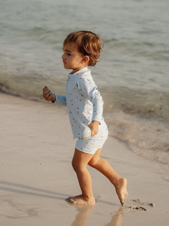 Little Dutch Sailors Bay Kids Swimwear Rashguard Light Blue