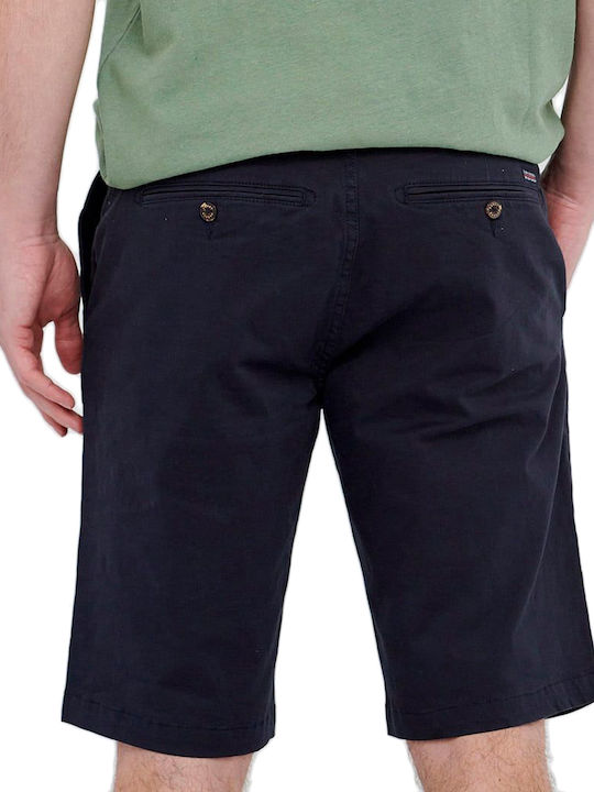 Funky Buddha Ανδρική Βερμούδα Chino Navy Μπλε