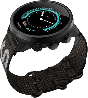 Suunto 9 Baro Stainless Steel 50mm Waterproof Smartwatch with Heart Rate Monitor (Titanium Limited Edition)