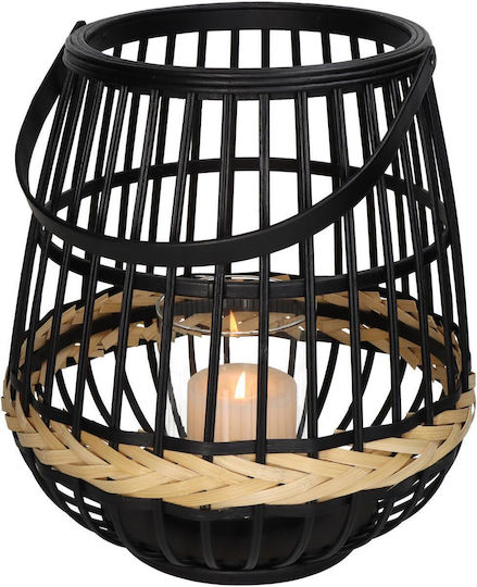 ArteLibre Floortop Bamboo Lantern Black 29.5x29.5x32cm