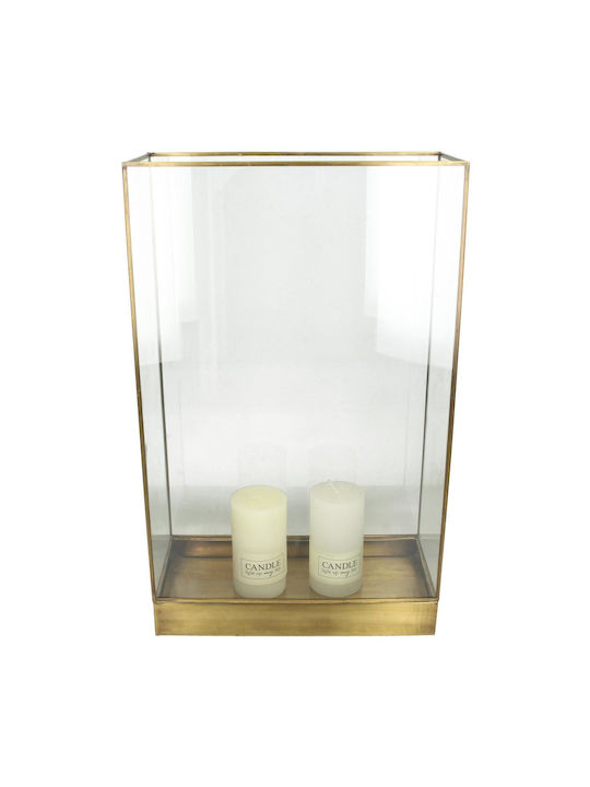 ArteLibre Floortop Metallic Lantern Gold 34x15x55cm