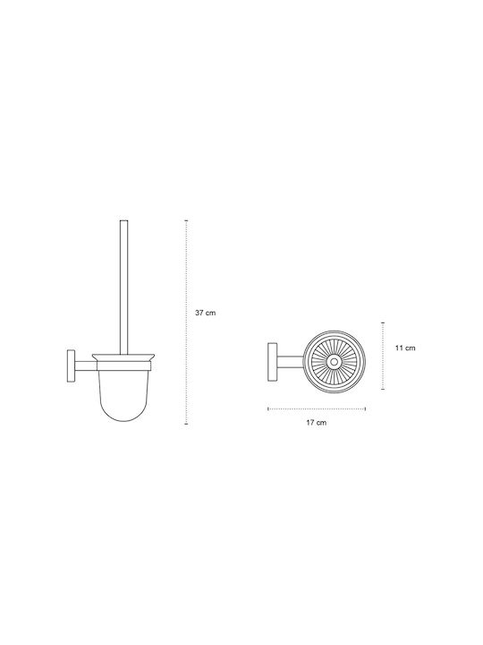 Karag Uno Inox Toilet Brush Silver