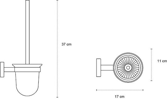 Karag Uno 1701 Inox Toilet Brush Silver