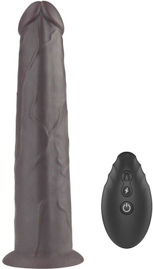 Lovetoy Dual Layered Nature Cock Realistischer Vibrator mit Fernbedienung 22,8cm Braun