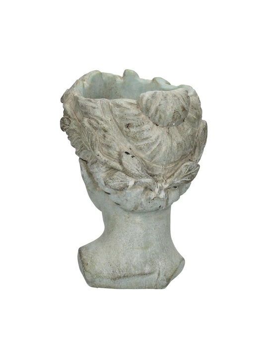 Zaros Decorative Vase Πρόσωπο Gray 16x15x21.5cm