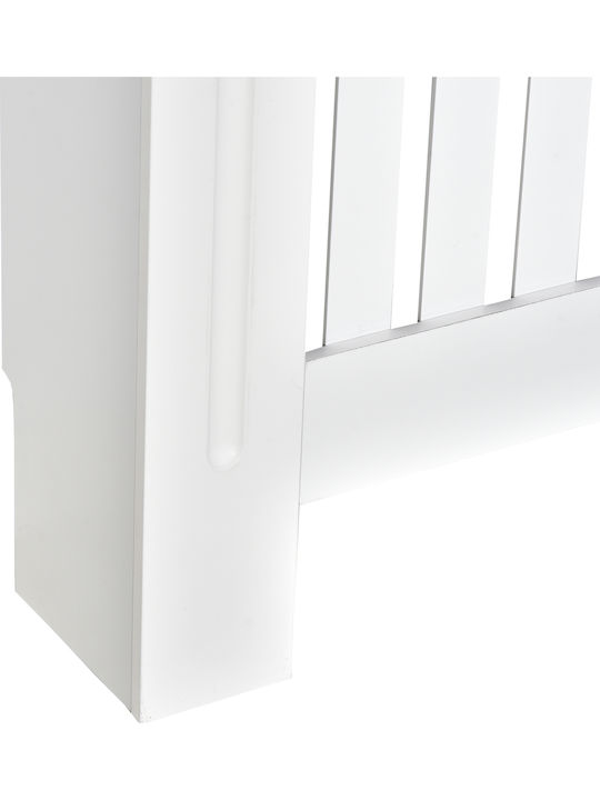 HomCom Husă Pentru Radiator Din MDF Alb 172x19x81cm