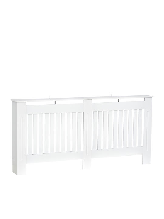 HomCom Husă Pentru Radiator Din MDF Alb 172x19x81cm