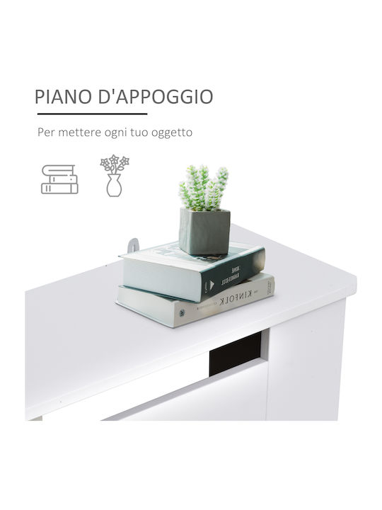 HomCom Κάλυμμα Καλοριφέρ από MDF Λευκό 78x19x82cm
